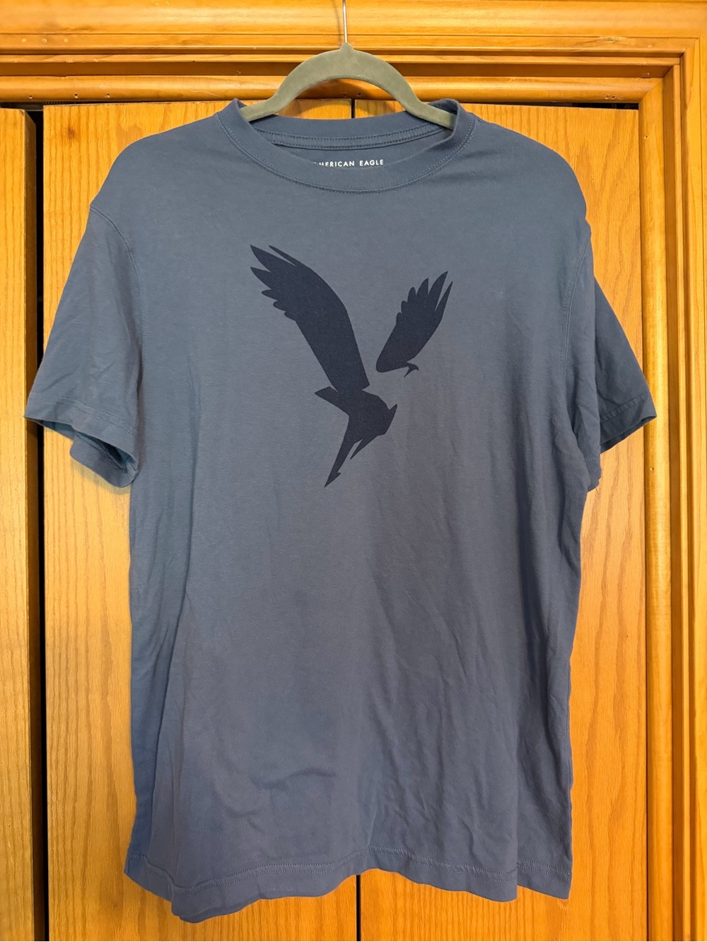 American Eagle Outfitters Men’s Slate Blue Eagle Graphic Tee